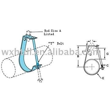 खरीदें समायोज्य पाइप क्लैंप ब्रैकेट समर्थन J आकार online manufacture